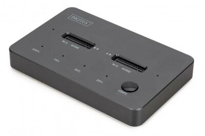 Assmann-DIGITUS NVMe klónozóállomás USB3.1 Gen2 Type-C NVMe M.2 SSD ház - DA-71545-1