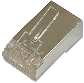 DIGITUS - Cat.5e árnyékolt 8P8C RJ45 Pass through átmenő moduláris dugó 100db/csomag - A-MO 8/8 SRS