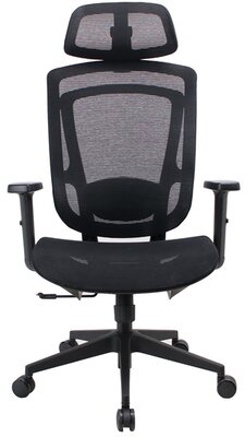 IRIS - ergonómikus, szövet-hálós irodai forgószék fej és háttámasszal - NIMBUS FEKETE