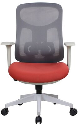 IRIS - ergonómikus, szövet-hálós irodai forgószék háttámasszal - AVALON NARANCS SZÜRKE