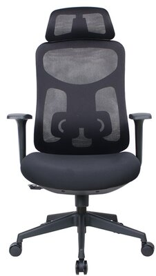 IRIS - ergonómikus, szövet-hálós irodai forgószék fej és háttámasszal - MIRAGE FEKETE