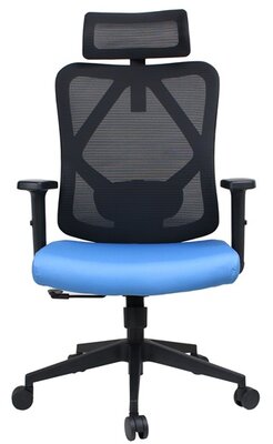IRIS - ergonómikus, szövet-hálós irodai forgószék fej és háttámasszal - ECLIPSE KÉK FEKETE