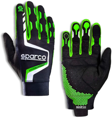 Sparco Hypergrip+ zöld kesztyű (Méret: 12(XL))