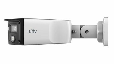 Uniview - Prime-III 8MP (3840x1080) 180°-os széles látószögű ColorHunter csőkamera, 2x4mm fix objektívvel, dual mikrofonnal és hangszóróval - IPC2K28SE-ADF40KMC-WL-I0