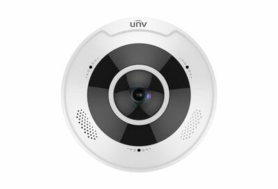 Uniview - Pro 4K (12MP) halszem dómkamera, 1.8mm fix objektívvel, mikrofonnal és hangszóróval - IPC868ER-VF18-B