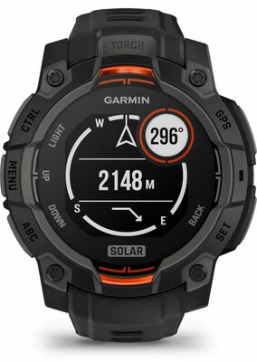 Garmin - Instinct 3 45mm Solar Black with Black Band - 010-02934-00