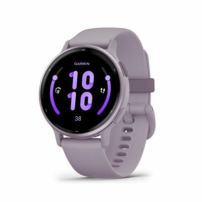 Garmin - Vivoactive 5 Metallic Orchid Aluminium Bezel with Orchid Case and Silicone Band - 010-02862-13
