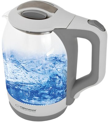 ESPERANZA - ELEKTROMOS VÍZFORRALÓ YUKON 1.7 L ÜVEG FEHÉR LED VILÁGÍTÁSSAL - EKK025W