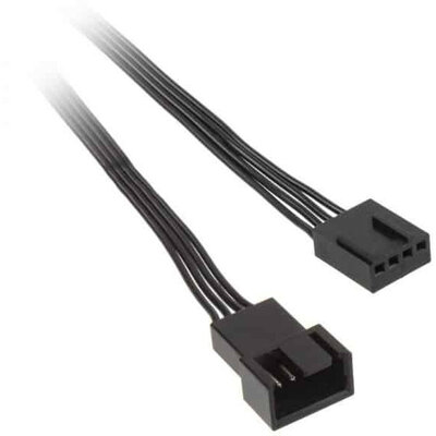 Kábel hűtő Kolink 4-Pin PWM ventilátor hosszabbító 60cm Fekete