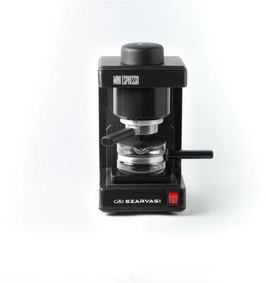 Szarvasi - SZV-612/3 Mini presszókávéfőző, fekete, 800W, 2 / 6 személyes kivitel, üveg kiöntő edény, zárócsavar - 32862