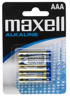 Maxell - Elem - Alkáli elem, 4db AAA (LR03), 1,5V (no mercury) - 18721