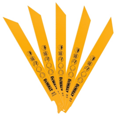 DEWALT - Orrfűrészlap, 203mm, 5db, fém, 3mm, kettősfém - DT2354-QZ