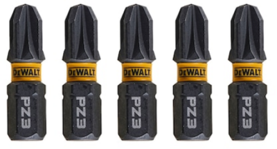 DEWALT - Bithegy, csavarhúzó, 25mm, 5db, PZ3 FLRQ - DT7388T-QZ