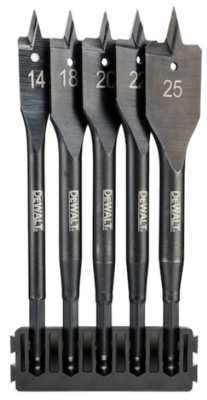 DEWALT - Hegytartó, lapos fafúrók Extreme, 5db, 14-25mm - DT70833-QZ