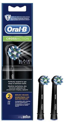 Oral-B - CrossAction 2 db-os fekete fogkefefej szett - 10PO010338