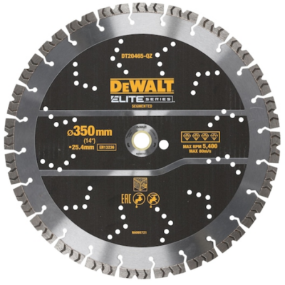 DEWALT - Vágótárcsa, Elite Diamond, 350mm, vasalt betonhoz - DT20465-QZ