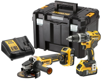 DEWALT - Készlet, 18V, XR, DCD796, DCG405, 2x5Ah, TSTAK VI - DCK2080P2T-QW