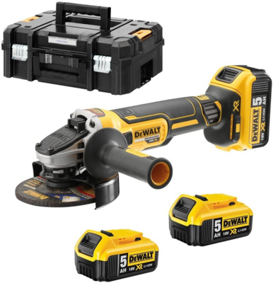 DEWALT - Sarokcsiszoló, 18V XR, kefe nélküli, 3x5Ah - DCG405P3-QW