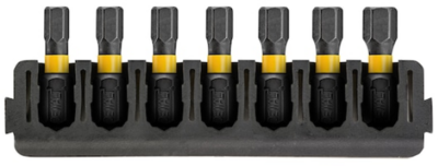 DEWALT - Tartozékkészlet, 25 mm 7 részes hegytartó - DT70806-QZ