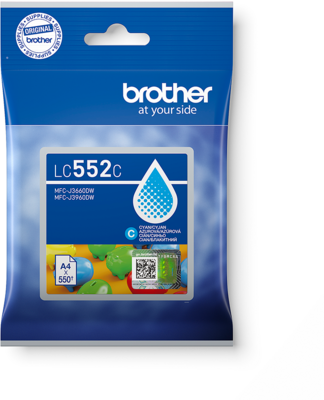 Brother LC552C Tintapatron Cyan