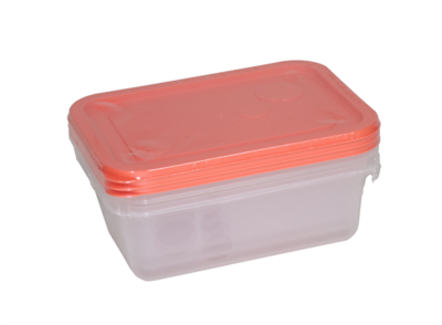 FLAIR - 80056 Freezy 1,2L 3 db-os narancs szögletes ételtároló hűtődoboz