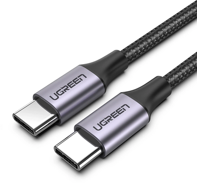 UGREEN - USB-C - USB-C PD gyorstöltés kábel 5A Max 5Gbps Max szürke 1.5 m US161 - 50751
