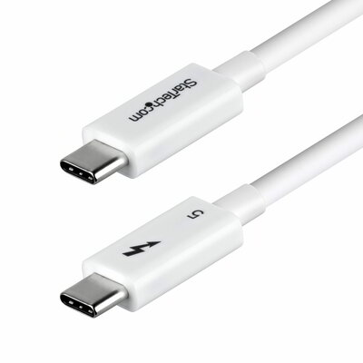 Startech - 1 m-es Thunderbolt 5 kábel, 80 Gbps, 240 W PD, 8K 60 Hz - TBLT5MM1M240WWH