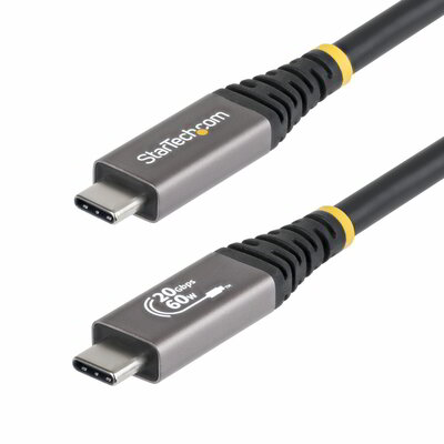 Startech - 3 m-es USB4 kábel, 20 Gbps, USB-IF tanúsítvánnyal rendelkező USB-C kábel, 60 W PD, 4K 120 Hz - CC3M20GUSB4CX