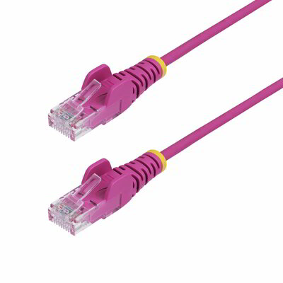 Startech - 2,5 m-es rózsaszín vékony CAT6 Ethernet kábel - N6PAT250CMPKS