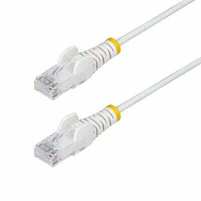 Startech - 2,5 m-es fehér, vékony CAT6 Ethernet kábel - N6PAT250CMWHS