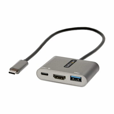 Startech - USB C többportos adapter, USB-C - HDMI 4K videó, 100 W-os PD jeltovábbítás, USB 3.0 elosztó - CDP2HDUACP2