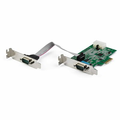 Startech - 2 portos PCI Express RS232 soros adapterkártya - PEX2S953LP