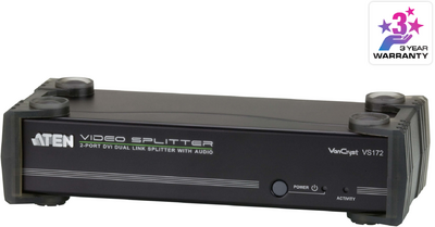 ATEN - 2 portos DVI kettős csatlakozó/audio elosztó - VS172-AT-G