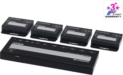 ATEN - 4 portos 4K HDMI Cat 6 elosztó vevőkkel - VS1824KIT-AT-G