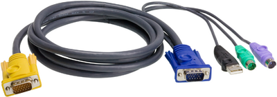 Aten - 1,8 m-es PS/2-USB KVM kábel - 2L-5302UP