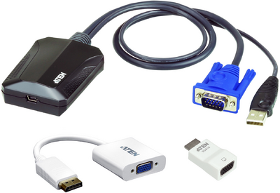 ATEN - Laptop USB KVM konzol Crash Cart adapter IT készlet - CV211CP-AT
