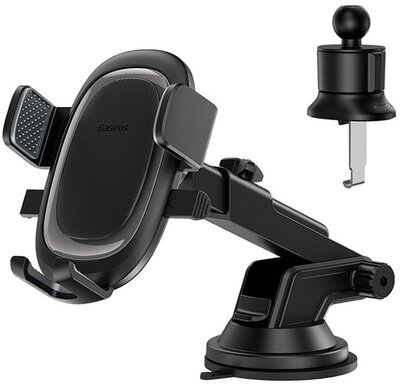 Baseus - UltraControl Pro szélvédőre, szellőzőrácsra, műszerfalra rögzíthető, automatikusan záródó autós telefontartó - C40351600113-00