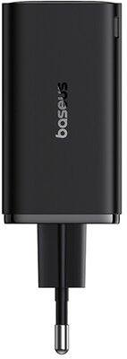 Baseus - GaN6 Pro hálózati gyorstöltő 65W, 2×USB Type-C + 2×USB Type-A, fekete + 100W USB Type-C, 1m kábel - P10162701113-00