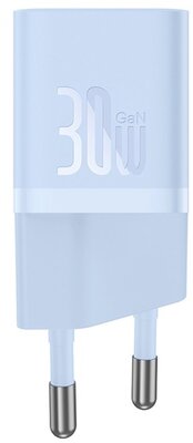 Baseus - GaN5 Mini hálózati gyorstöltő 30W, USB Type-C, kék + 100W USB Type-C, 1m kábel - P10110902313-00