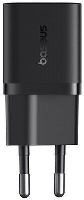 Baseus - GaN5 Mini hálózati gyorstöltő 25W, USB Type-C, fekete + 100W USB Type-C, 1m kábel - P10110909113-01