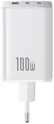 Baseus - EnerFill FE11 hálózati gyorstöltő 100W, 2×USB Type-C + 1×USB Type-A, fehér - P10182102213-00