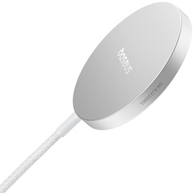 Baseus - Simple Mini4 Air Magnetic vezeték nélküli töltő 15W, ezüst - P10278200S11-00