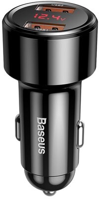Baseus - Magic autós gyorstöltő 45W, 2×USB Type-A, fekete - CCMLC20A-01