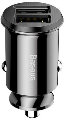 Baseus - Grain autóstöltő 3,1 A, 2×USB Type-A, fekete - CCALL-ML01