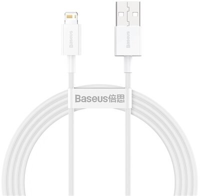 Baseus - Superior USB Type-A - iPhone, 2.4A gyorstöltő adatkábel, 1.5m, fehér - CALYS-B02