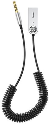 Baseus - BA01 USB és Bluetooth audio adapter kábel 3,5 mm jack bemenet, fekete - CABA01-01