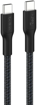 BELKIN - BoostCharge Pro USB-C - USB-C fonott kábel 240W, 3m, fekete - CAB025HQ3MBK