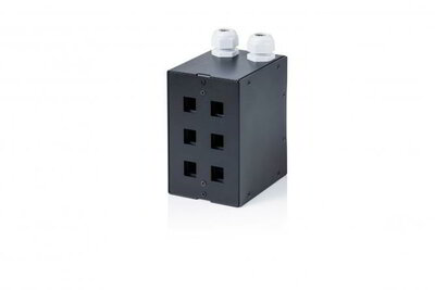 Assmann-DIGITUS réz DIN sínre szerelhető elosztó, 6 portos, fekete - DN-96992