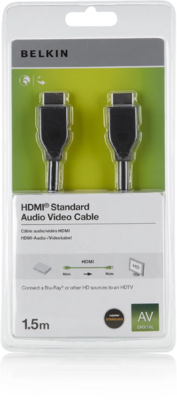 BELKIN - HDMI Digitális Videó Kábel - F3Y017BT1.5MBLK