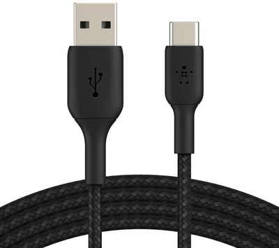 Belkin - BoostCharge Fonott USB-C/USB-A kábel, 1 m, fekete - CAB002BT1MBK